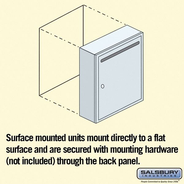 Letter Box, Aluminum, Powder Coated, Surface, -