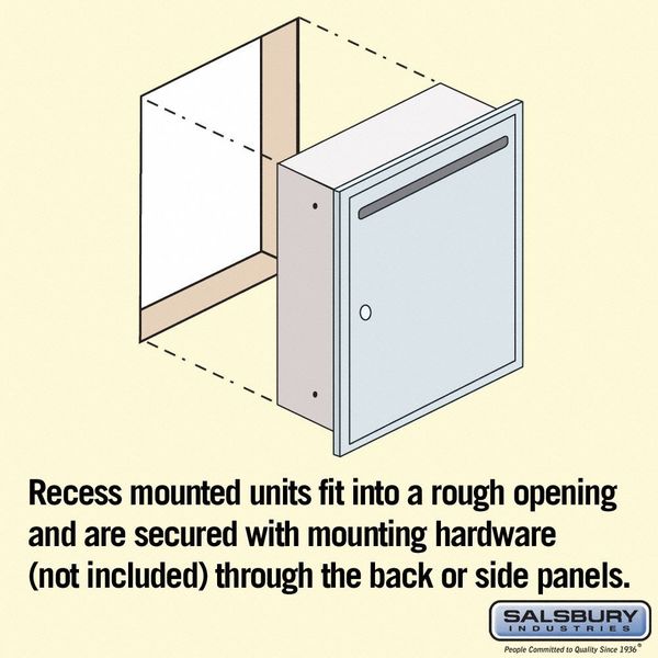 Letter Box, Aluminum, Powder Coated, Recessed, -
