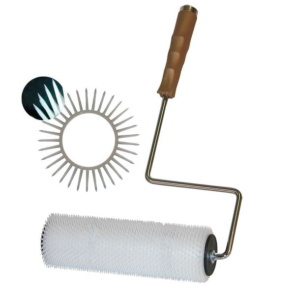 Poly / Aluminum Spiked Roller, 9 Inx 9/16