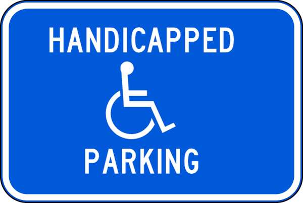 Handicapped Parking Sign, 12