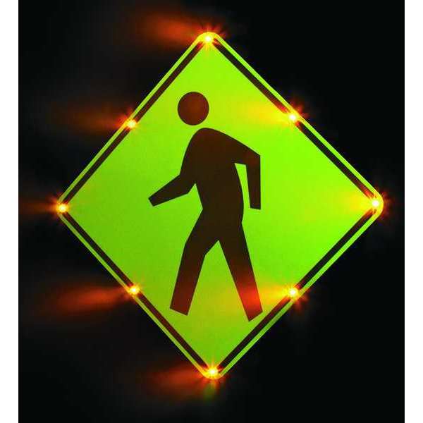 Blinkersign, W11-2, 36, Ped Xing, DG3, FYG, AC