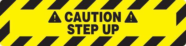 Floor sign, 6 in H, 24 in W, Vinyl, Rectangle, 3YRU8