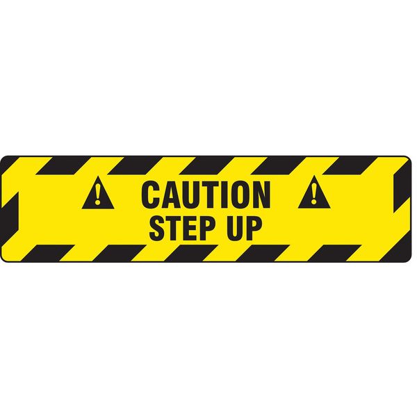 Floor sign, 6 in H, 24 in W, Vinyl, Rectangle, 3YRU8