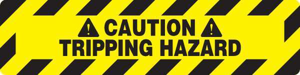 Floor sign, 6 in H, 24 in W, Vinyl, Rectangle, 3YRW6