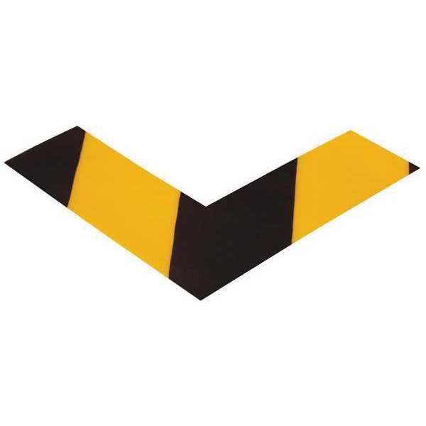 Floor Marking Tape, 2In W, Blk/Ylw, PK100