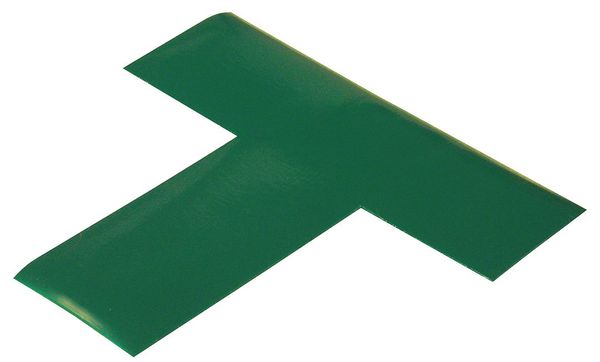 Floor Marking Tape, T, 2In W, 6In L, PK100