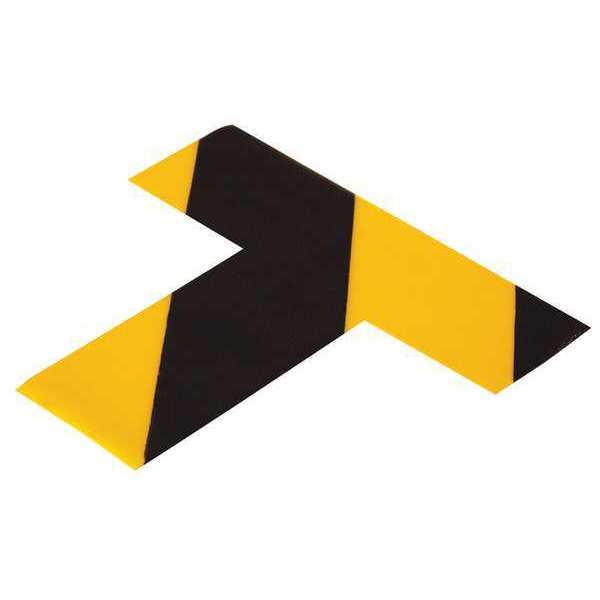 Floor Marking Tape, T, 2In W, 6In L, PK100