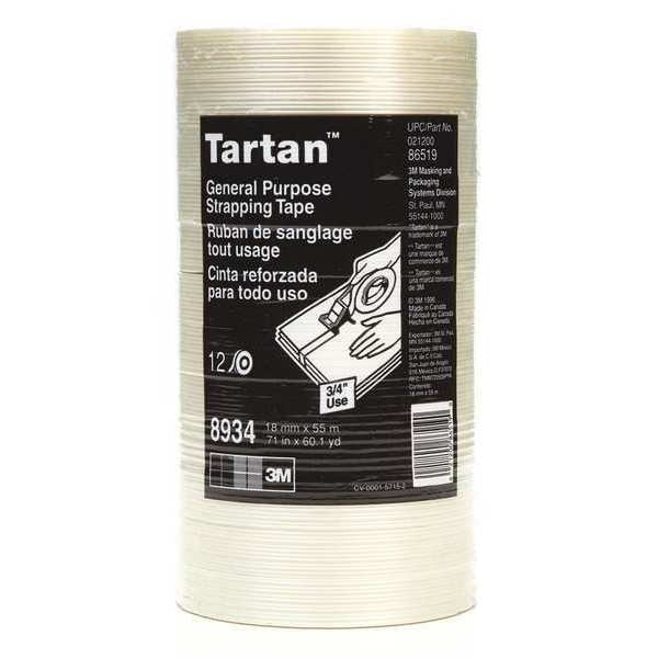 Filament Tape, 18mm x 55m, 4 mil, PK48