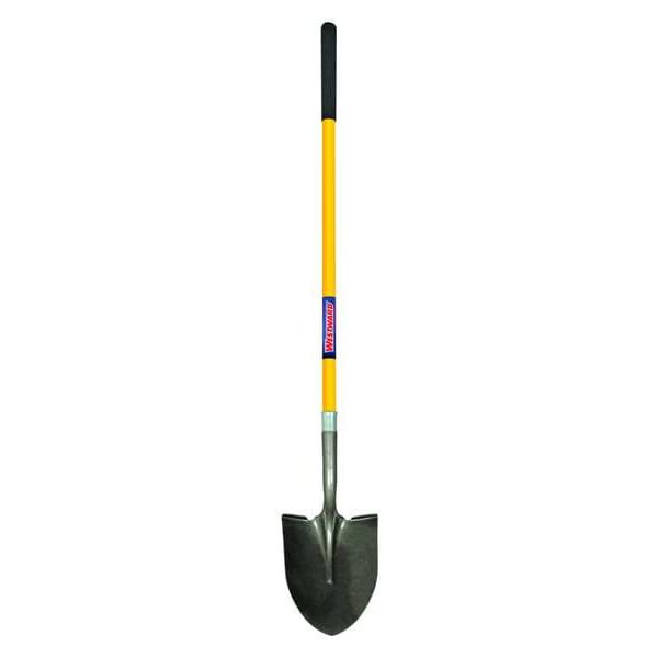 Round Point Shovel, 48 In.Handle, 14 ga.