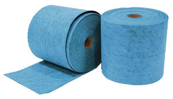 Sorbents, 66 gal. Oil Absorbed, Blue, Polypropylene, 2 PK