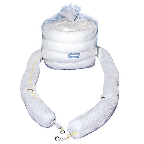 Sorbents, 65 gal/pk; 16.25 gal/boom, Oil Absorbed, Blue, Polypropylene, 4 PK