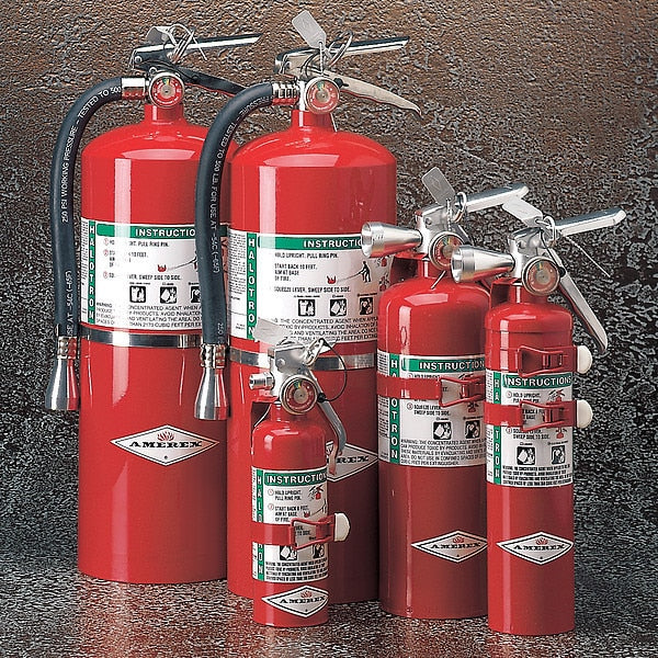 Fire Extinguisher, 1A:10B:C, Halotron, 11 lb