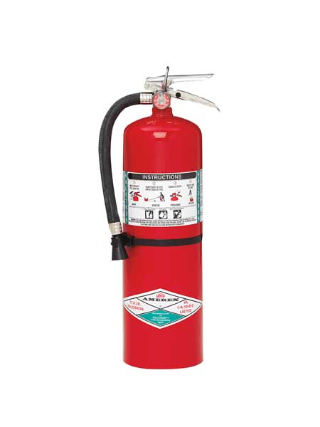 Fire Extinguisher, 1A:10B:C, Halotron, 11 lb