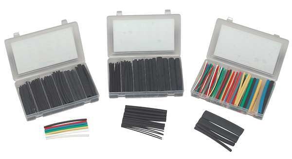 Shrink Tubing Kit, R, Y, G, B, W, C, B, 126 Pc