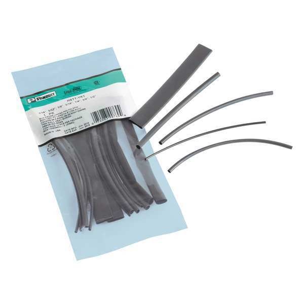 Heat Shrink Tubing Kit, Black, 8 Pc