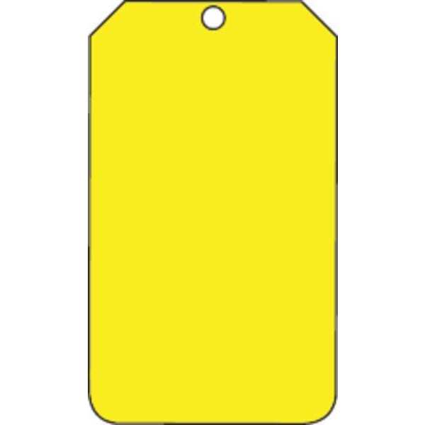 Caut Tag, 5-7/8 x 3-3/8 In, Bk/Yel, PK25