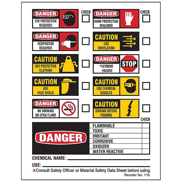Rectangle Secondary Label, Multicolor, Pk100