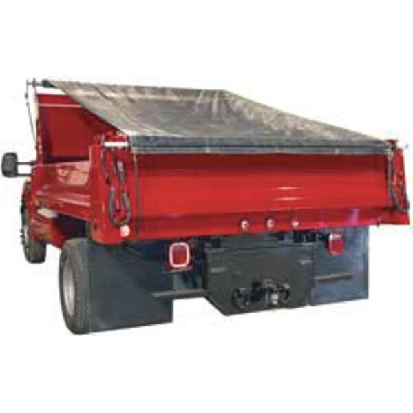 Roller Tarp Kit, 8 x 22 ft, 10 mil, Mesh, Standard Duty, Gray/Black, UV Resistant