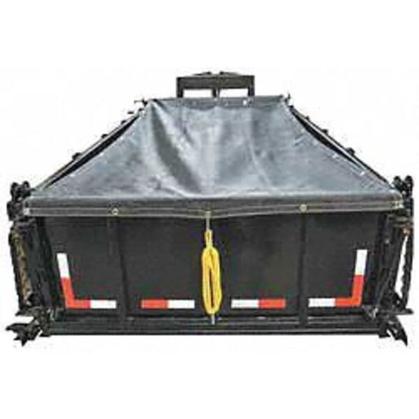 Mesh Tarp, 6 ft 6 in x 15 ft, 10 mil, PVC Coated Polyester, Standard Duty, Black, UV Resistant