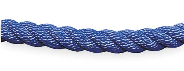Barrier Rope, 1-1/2 In x 6 ft, Blue