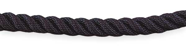 Barrier Rope, 1-1/2 In x 6 ft, Black