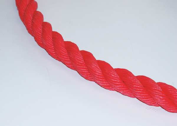 Barrier Rope, 1-1/2 In x 6 ft, Red
