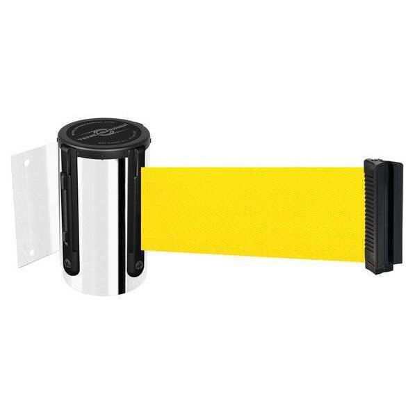 Belt Barrier, Chrome, Belt Color Yellow