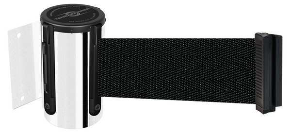 Belt Barrier, Chrome, Belt Color Black