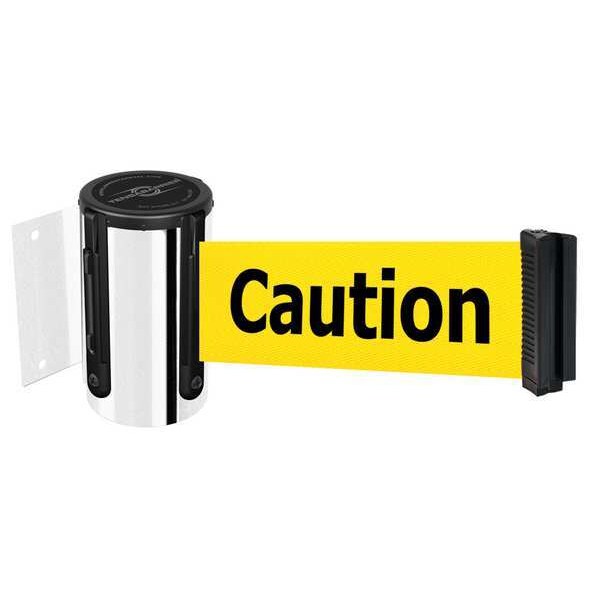 Belt Barrier, Chrome, Belt Color Yellow