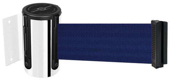 Belt Barrier, Chrome, Belt Color Blue