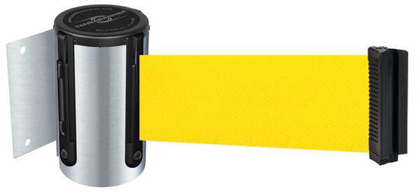 Belt Barrier, Chrome, Belt Color Yellow
