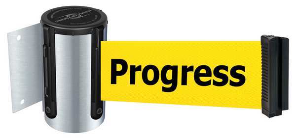 Belt Barrier, Chrome, Belt Color Yellow