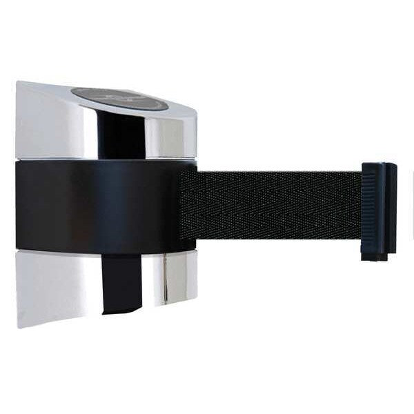 Belt Barrier, Chrome, Belt Color Black
