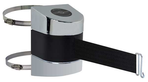 Belt Barrier, Chrome, Belt Color Black