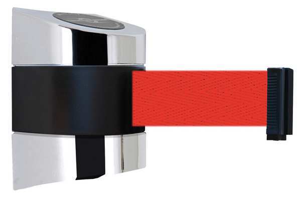 Belt Barrier, Chrome, Belt Color Red