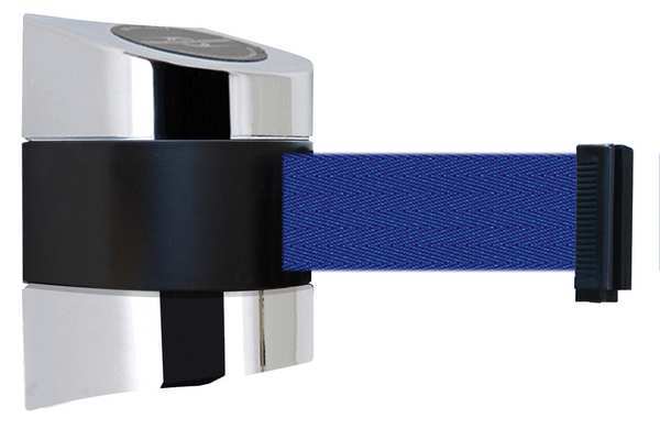 Belt Barrier, Chrome, Belt Color Blue