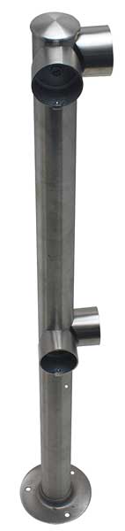 Adapta-Rail, Corner Post, Satin Stainless