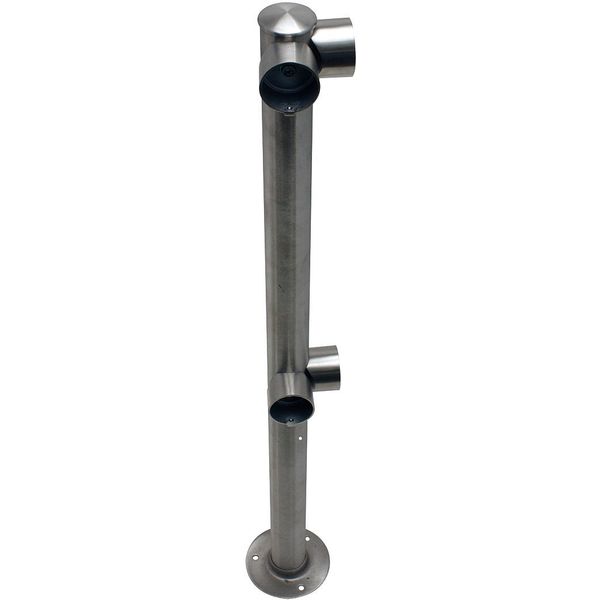 Adapta-Rail, Corner Post, Satin Stainless