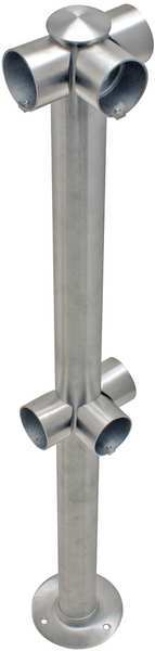 Adapta-Rail, 3 Way Post, Polished Chrome