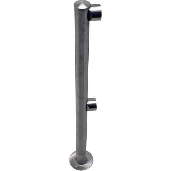 Adapta-Rail, End Post, Satin Stainless