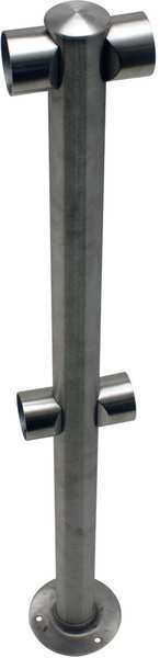 Adapta-Rail, Center Post, Satin Stainless