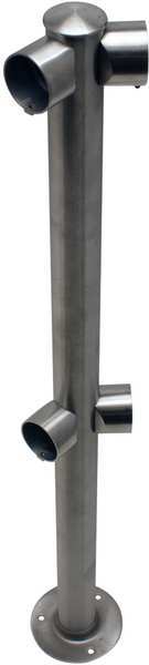 Adapta-Rail, Angle Post, Satin Stainless