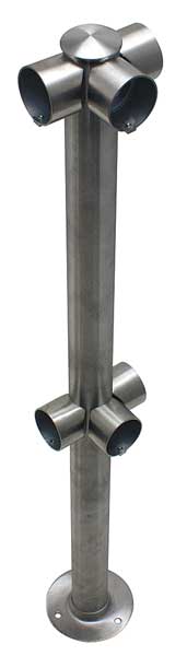 Adapta-Rail, 3 Way Post, Polished Chrome