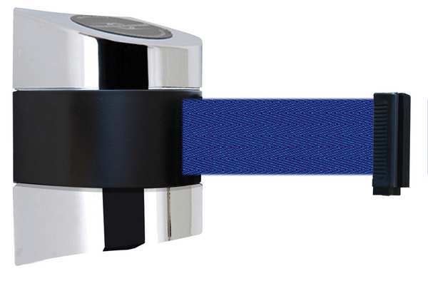 Belt Barrier, Chrome, Belt Color Blue