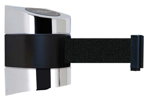 Belt Barrier, Chrome, Belt Color Black