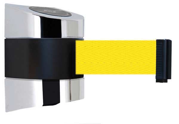 Belt Barrier, Chrome, Belt Color Yellow
