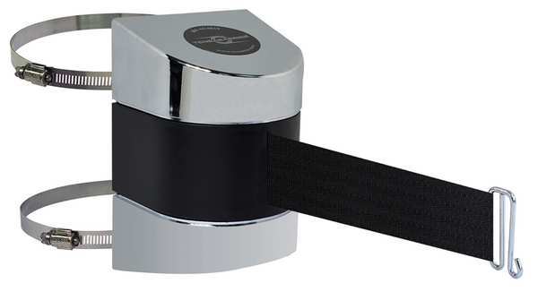 Belt Barrier, Chrome, Belt Color Black