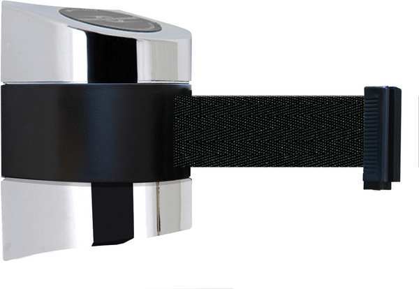 Belt Barrier, Chrome, Belt Color Black