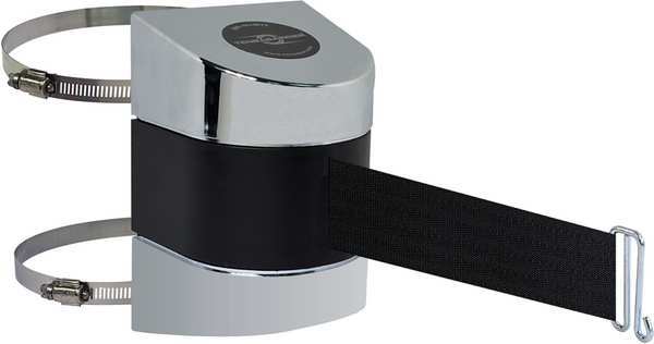 Belt Barrier, Chrome, Belt Color Black
