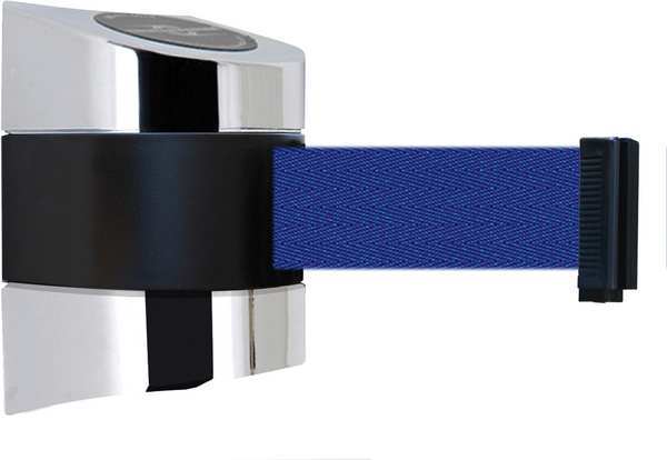 Belt Barrier, Chrome, Belt Color Blue